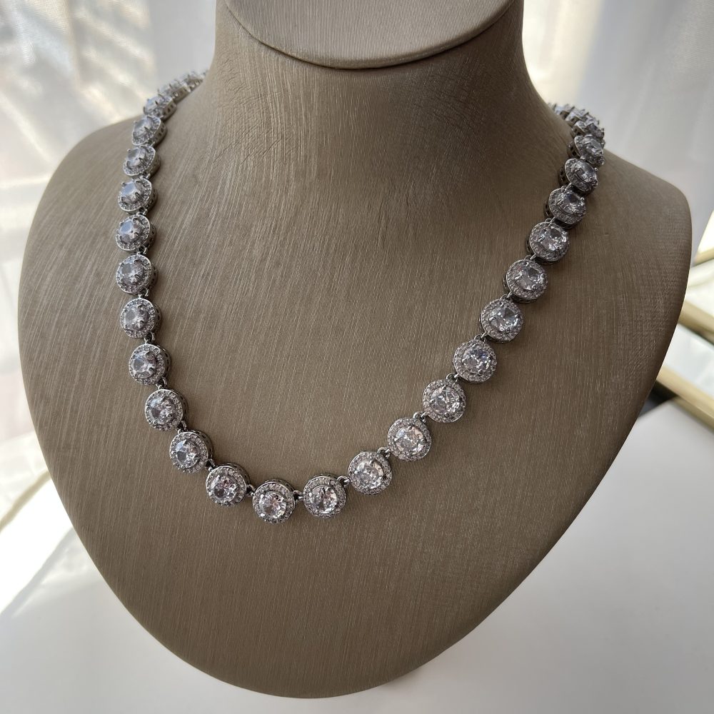 “Luxor” πανέμορφο νυφικό σετ κολιέ με τα σκουλαρίκια του! Επιχρυσωμένο με ζιργκόν ανώτερης ποιότητας! - Image 5