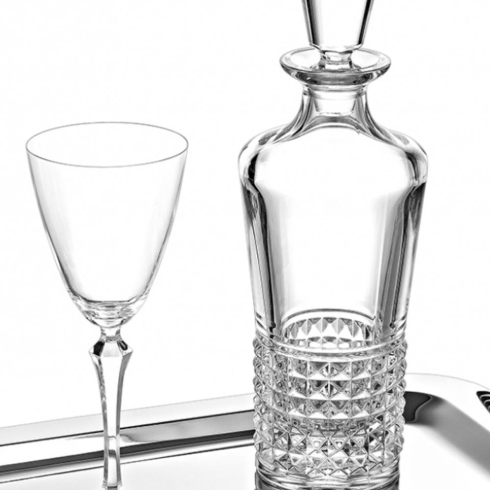 Σετ 3τμχ. με ανοξείδωτο αριστοκρατικό δίσκο & καράφα/ποτήρι απο κρύσταλλο Βοημείας! - Image 3