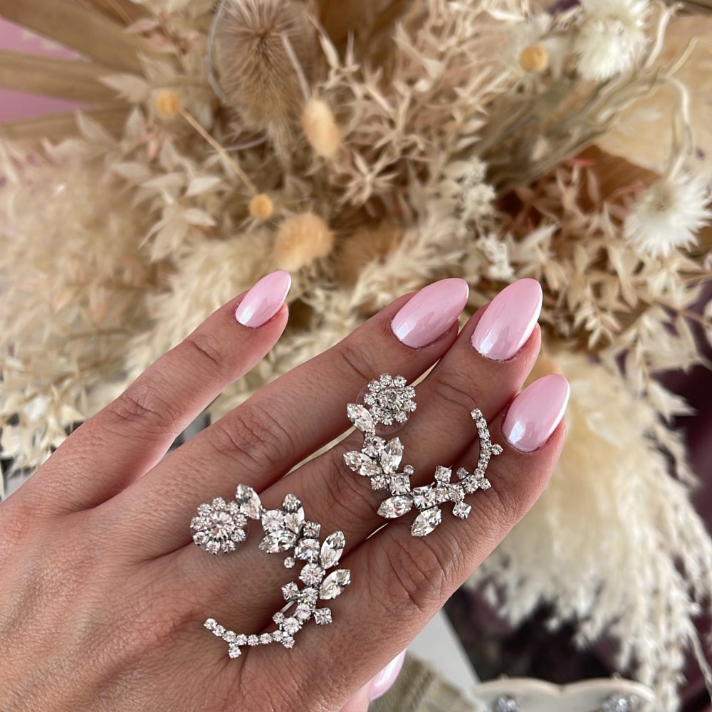 “Evenos” πανέμορφα χειροποίητα σκουλαρίκια με λαμπερά κρύσταλλα Swarovski! - Image 1