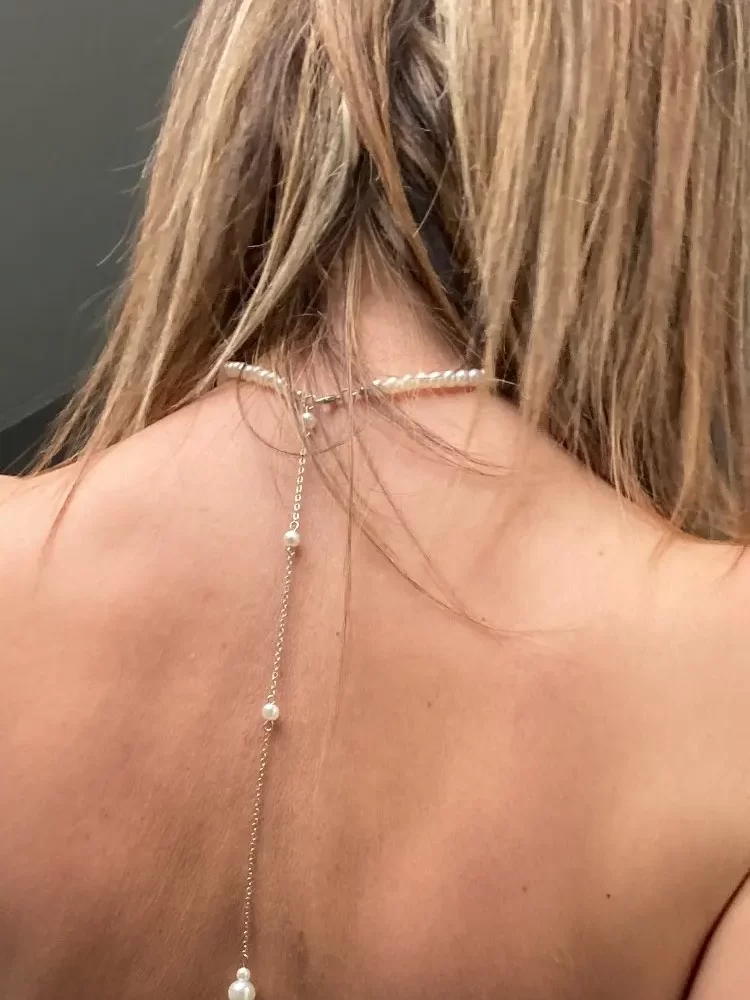 Vintage κολιέ πλάτης με πέρλες! - Image 4