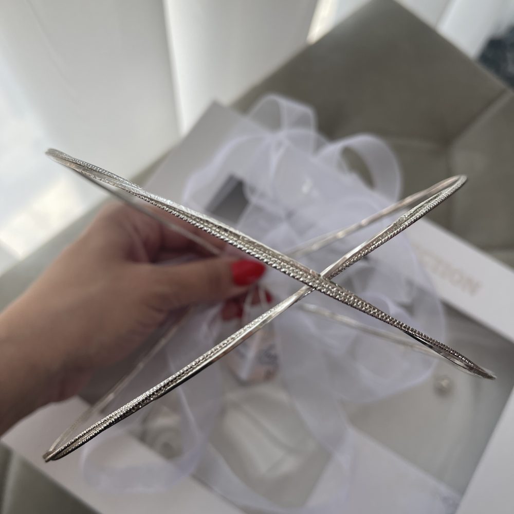 “Celia” πανέμορφα στέφανα λεπτού σχεδιασμού, με διπλή τεχνική σφυρήλατου! - Image 4