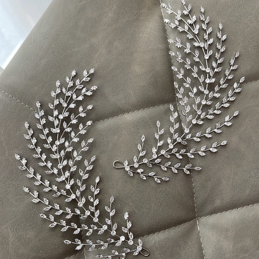 «Andriana» luxury σετ με διπλό χτενάκι στολισμένο με ζιργκόν! - Image 2