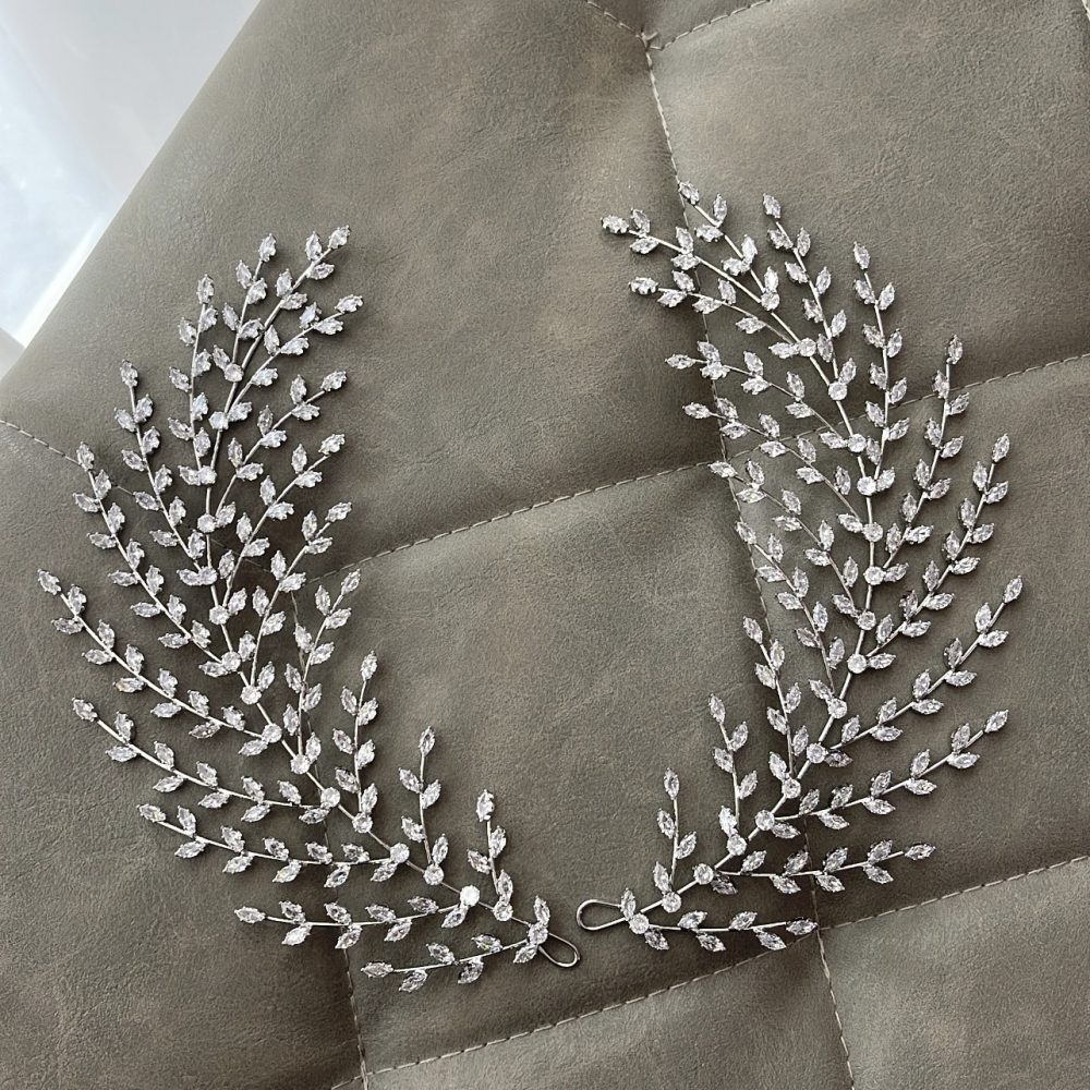 «Andriana» luxury σετ με διπλό χτενάκι στολισμένο με ζιργκόν! - Image 3