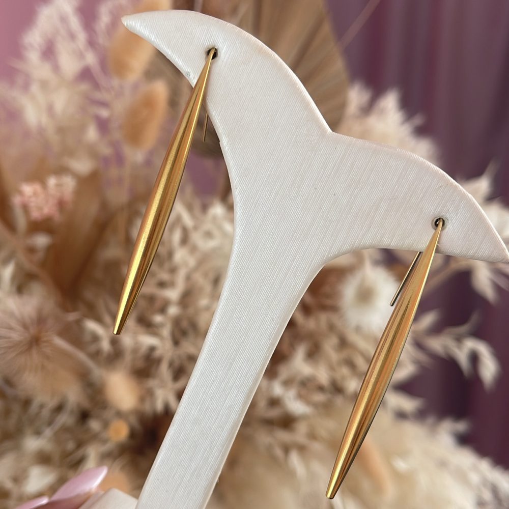 “Minimalist” σκουλαρίκια με βάση ατσάλι σε χρυσό! - Image 2