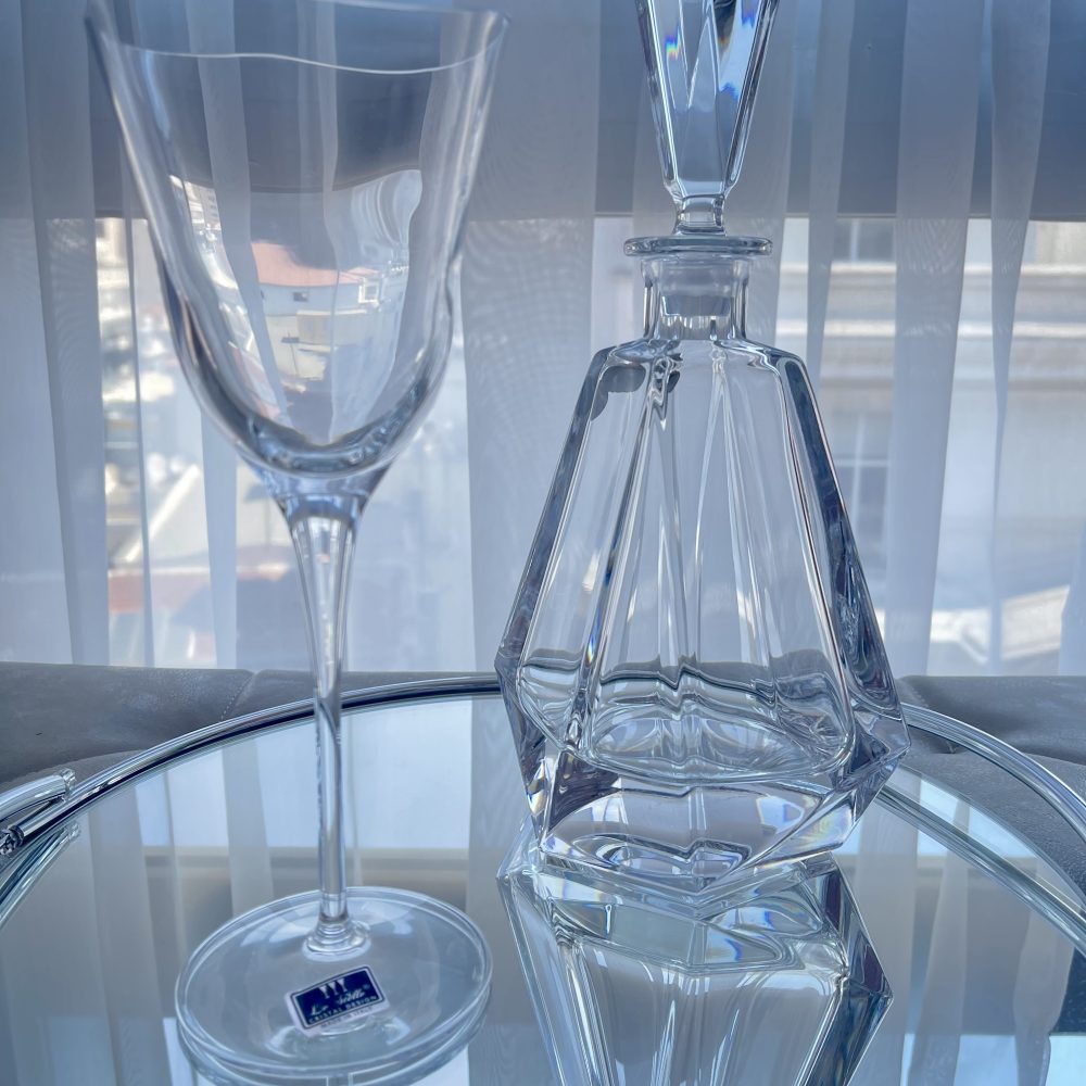 Κρυστάλλινο σετ 3τμχ. με ανοξείδωτο δίσκο με καθρέφτη! - Image 3