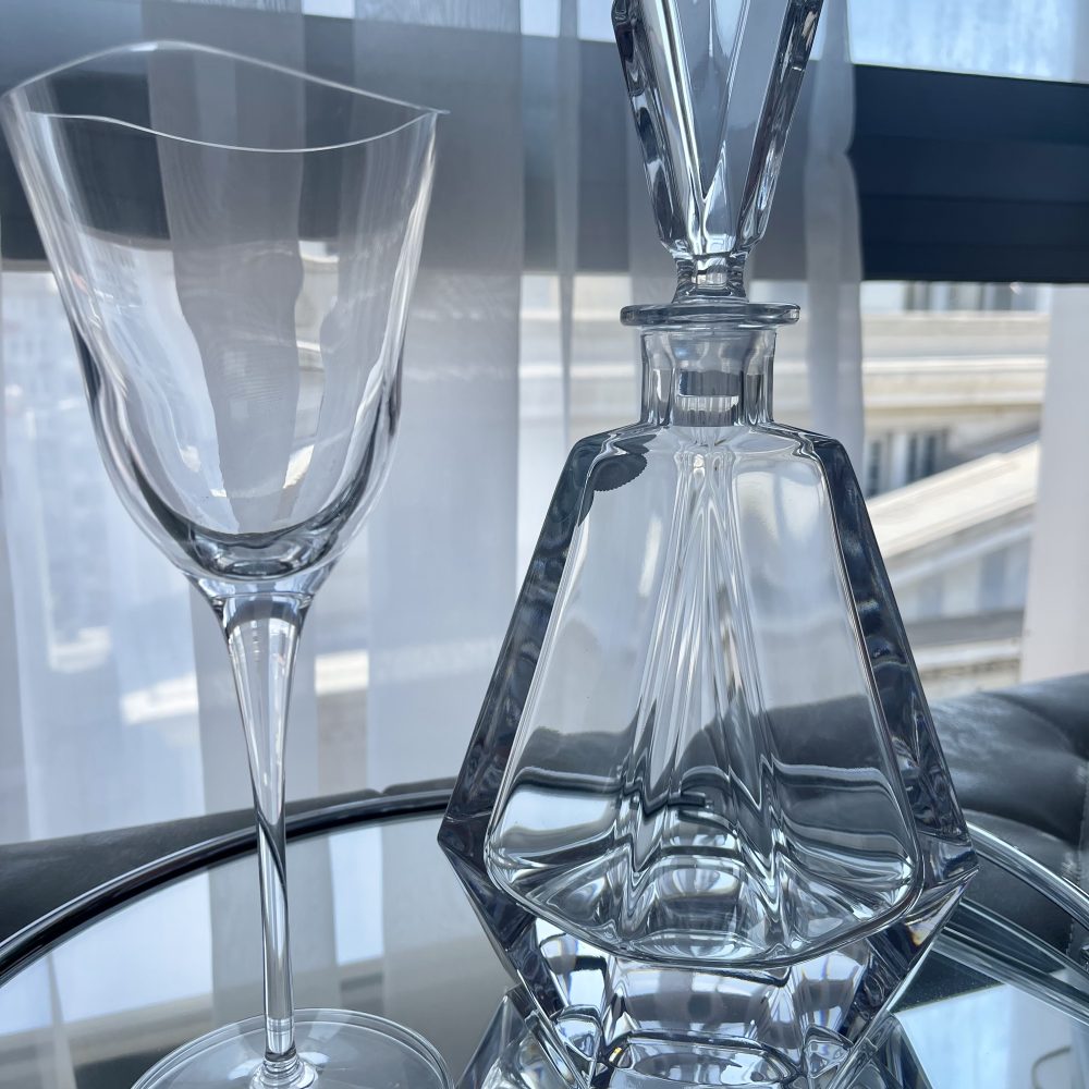 Κρυστάλλινο σετ 3τμχ. με ανοξείδωτο δίσκο με καθρέφτη! - Image 2