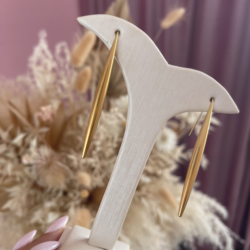 “Minimalist” σκουλαρίκια με βάση ατσάλι σε χρυσό! - Image 3