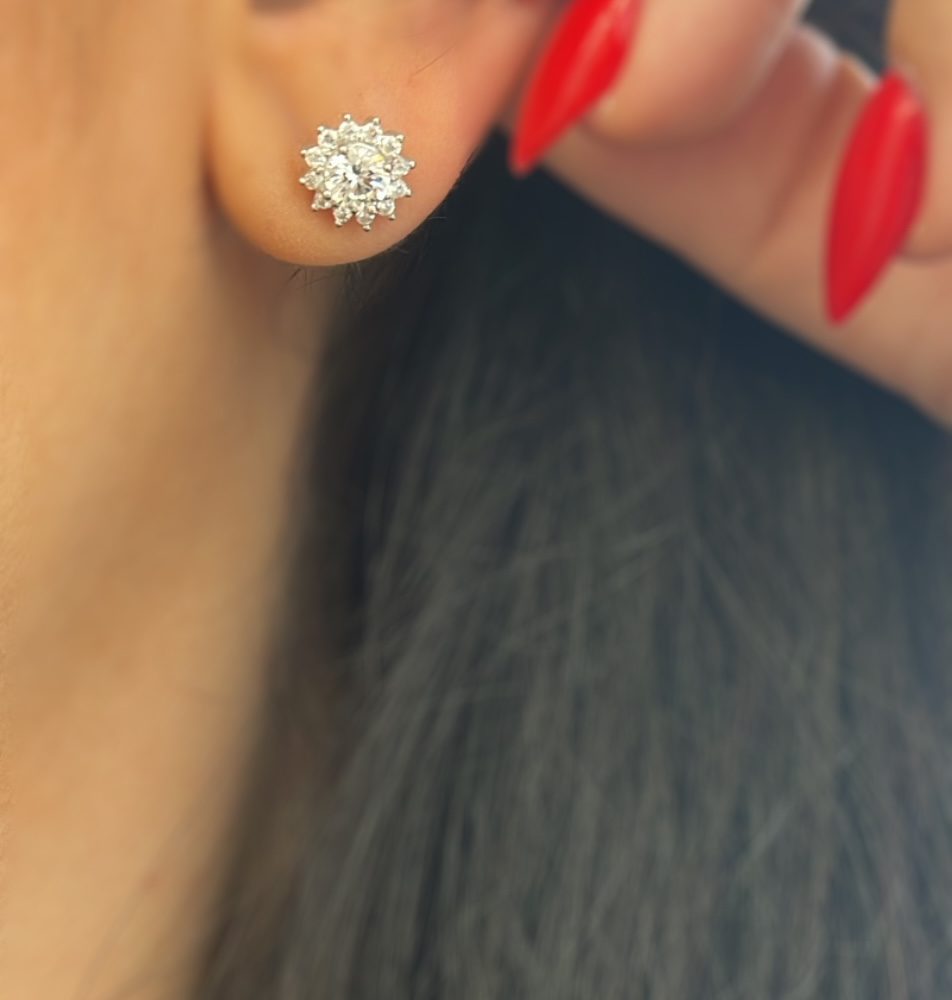 Λαμπερό σετ ροζέτα, από ασήμι 925ο  για εντυπωσιακές & διαχρονικές εμφανίσεις! - Image 4