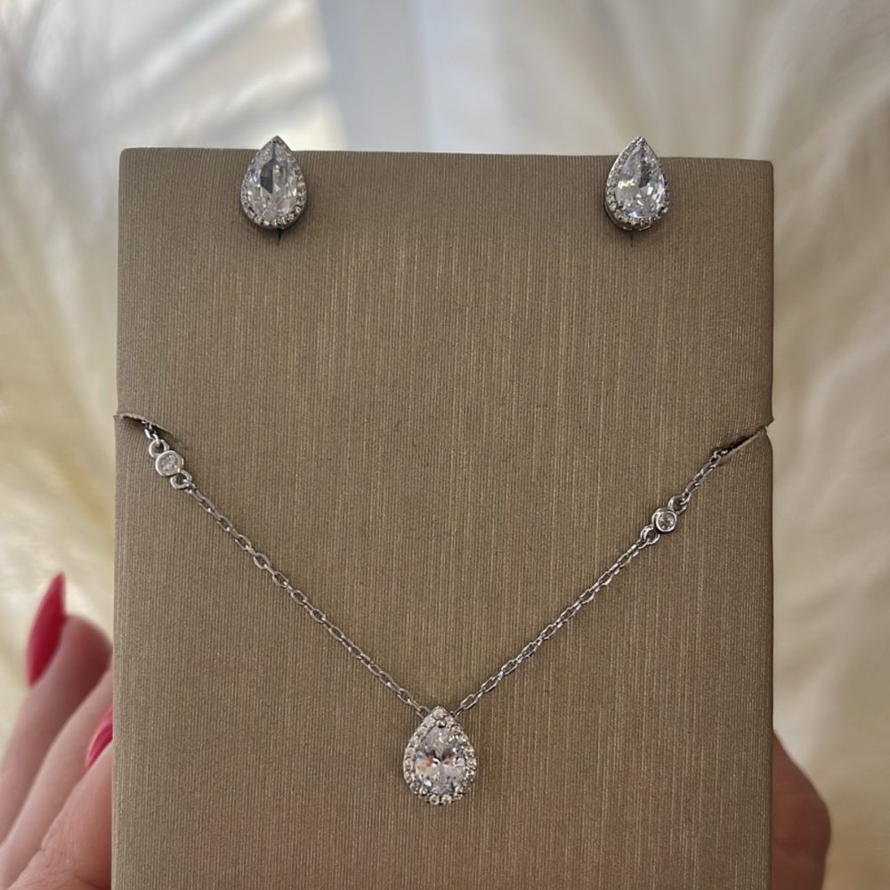 Σετ “Stilla” από ασήμι 925• με υψηλής ποιότητας διάφανα ζιργκόν! - Image 4