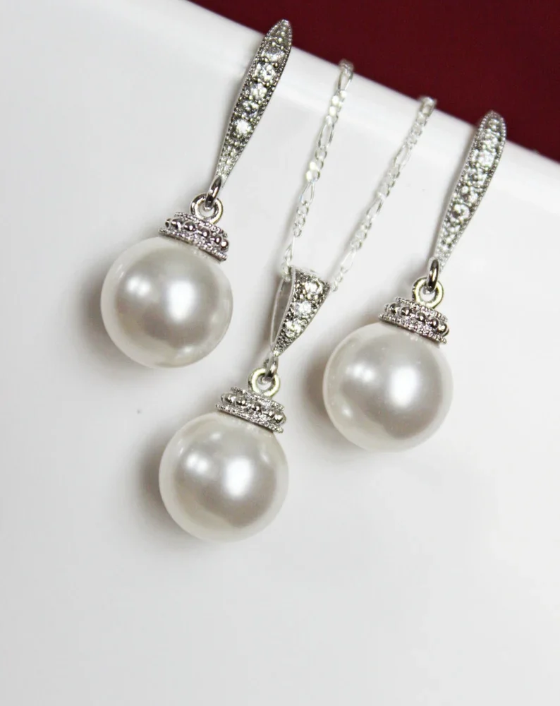 «Margot» νυφικό σετ με πέρλες και ζιργκόν πέτρες! - Image 4