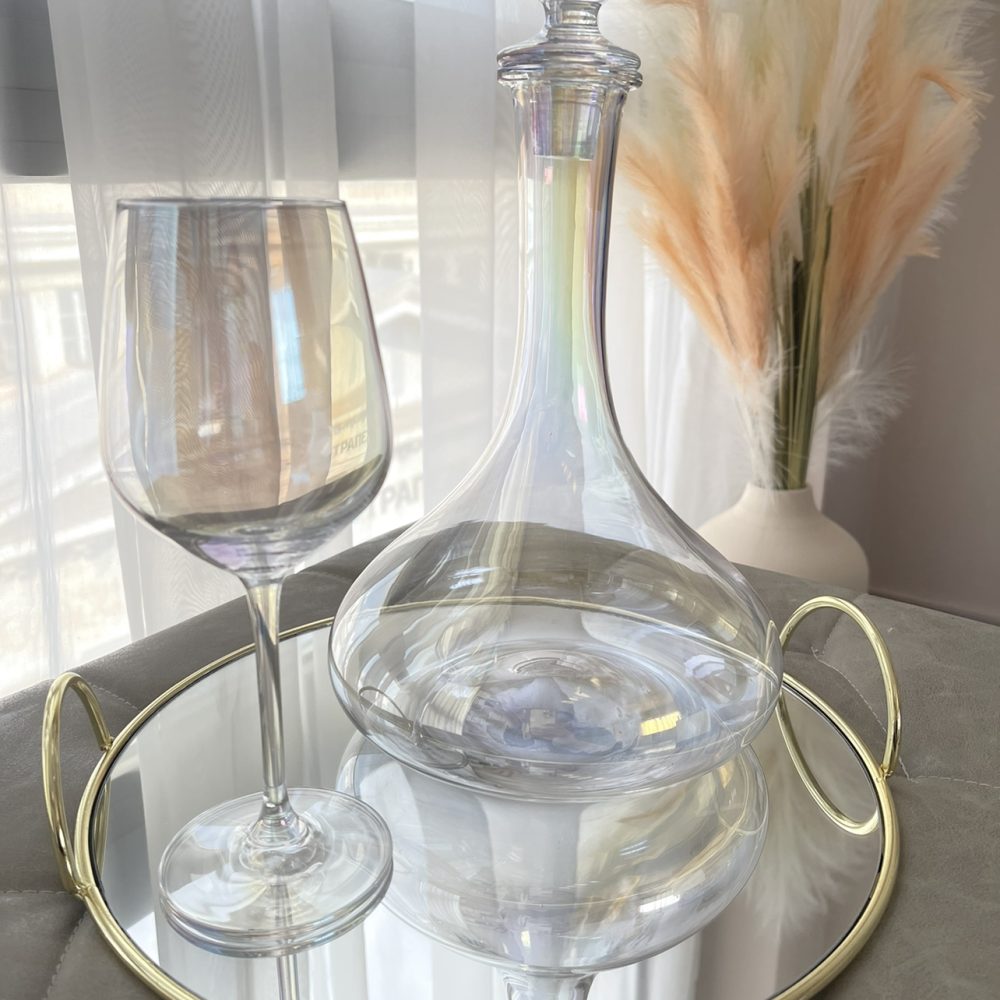 Ιριδίζον γυάλινο σετ γάμου 3τμχ. ! - Image 3