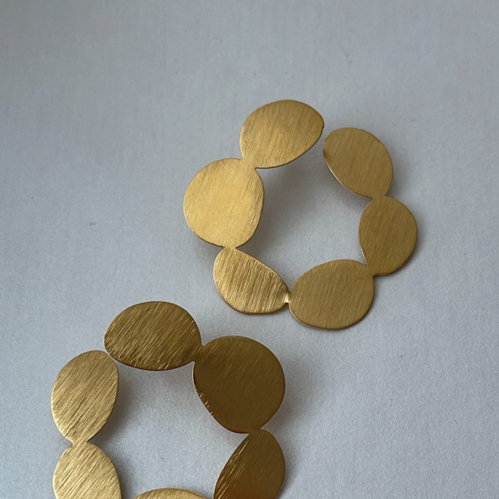 “Marken” χειροποίητοι κρίκοι από επιχρυσωμένο ατσάλι! - Image 2