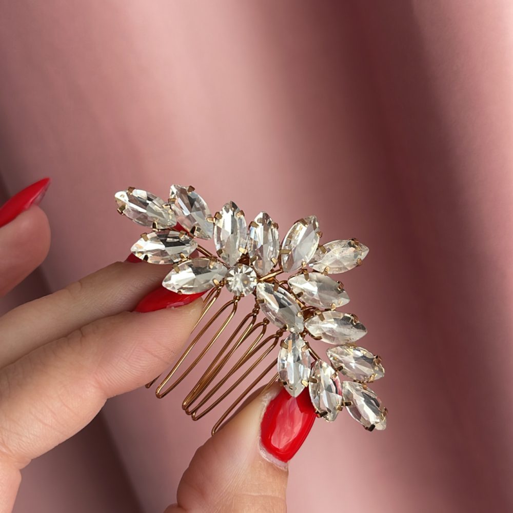 Μικρό χρυσό χτενάκι , ιδανικό για το πλάι και για στόλισμα του σινιόν! - Image 2