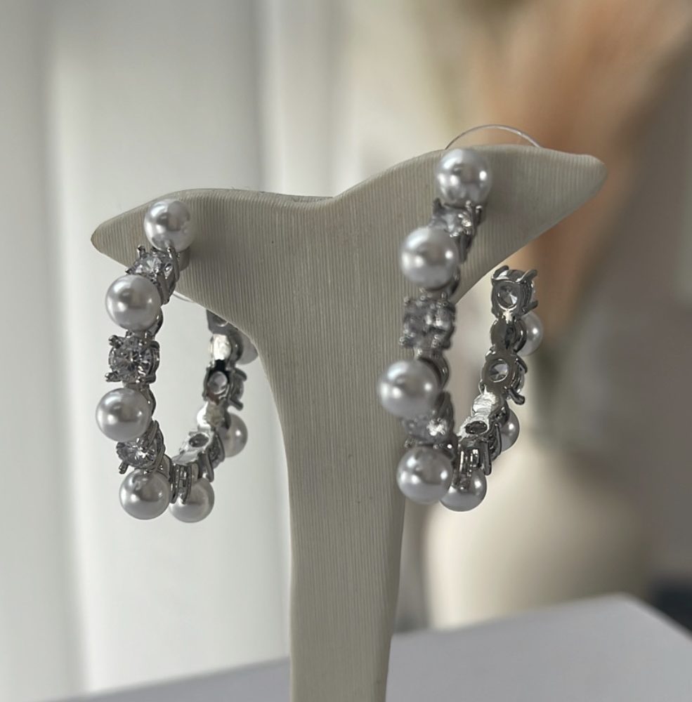 “Joya” κρικάκια faux bijou με κρύσταλλα & πέρλες!