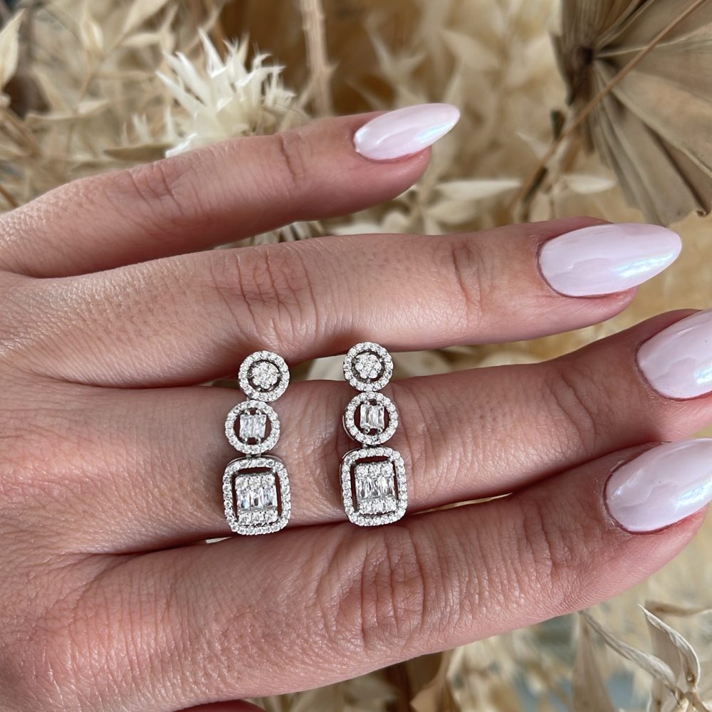 “Terra Treasures” πανέμορφα σκουλαρίκια σε γεωμετρικούς σχεδιασμούς με κορυφαίας ποιότητας ζιργκόν! - Image 2