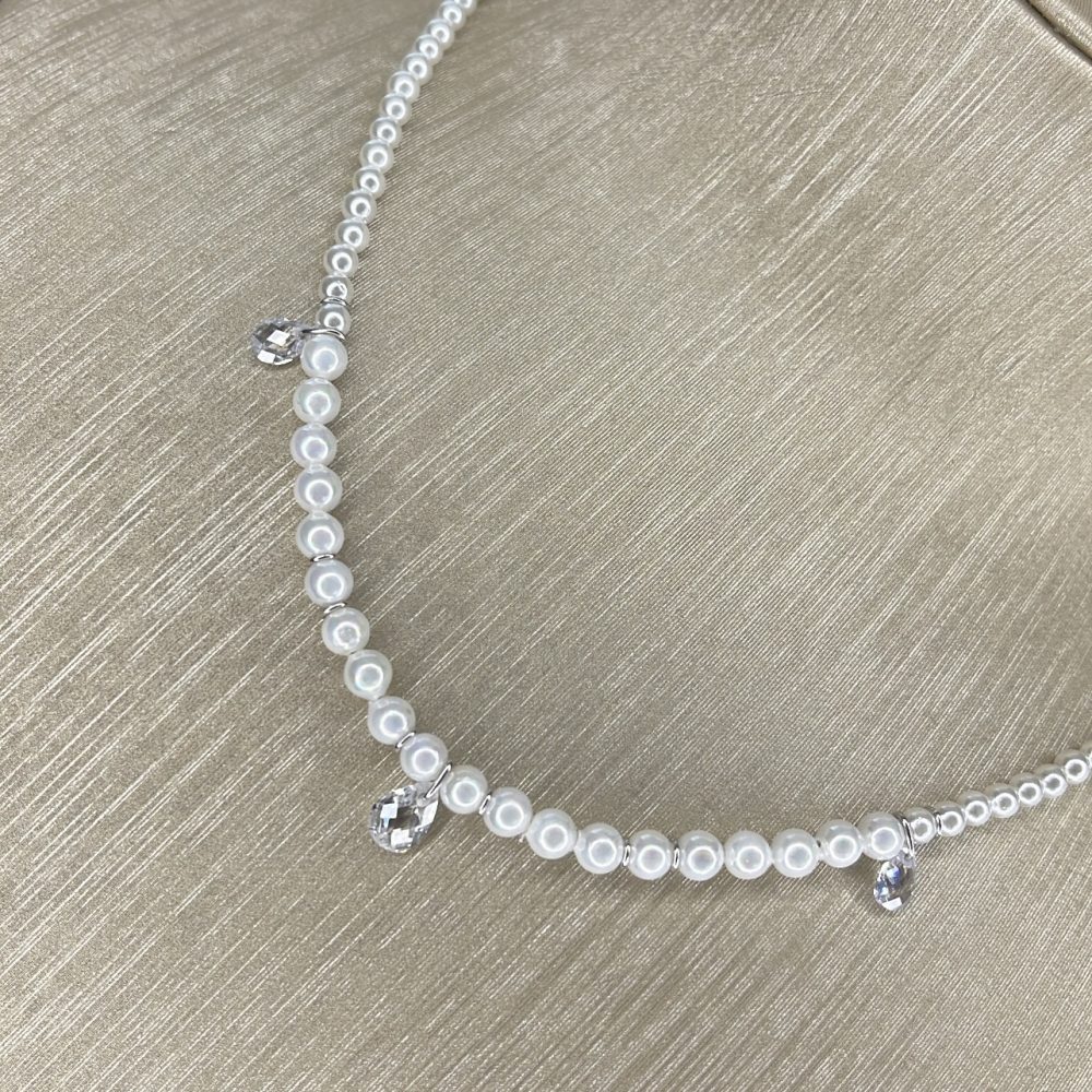 “Lucca” κολιέ ασήμι •925 με πέρλες & λαμπερές ημιπολύτιμες λαμπερές πέτρες! - Image 5