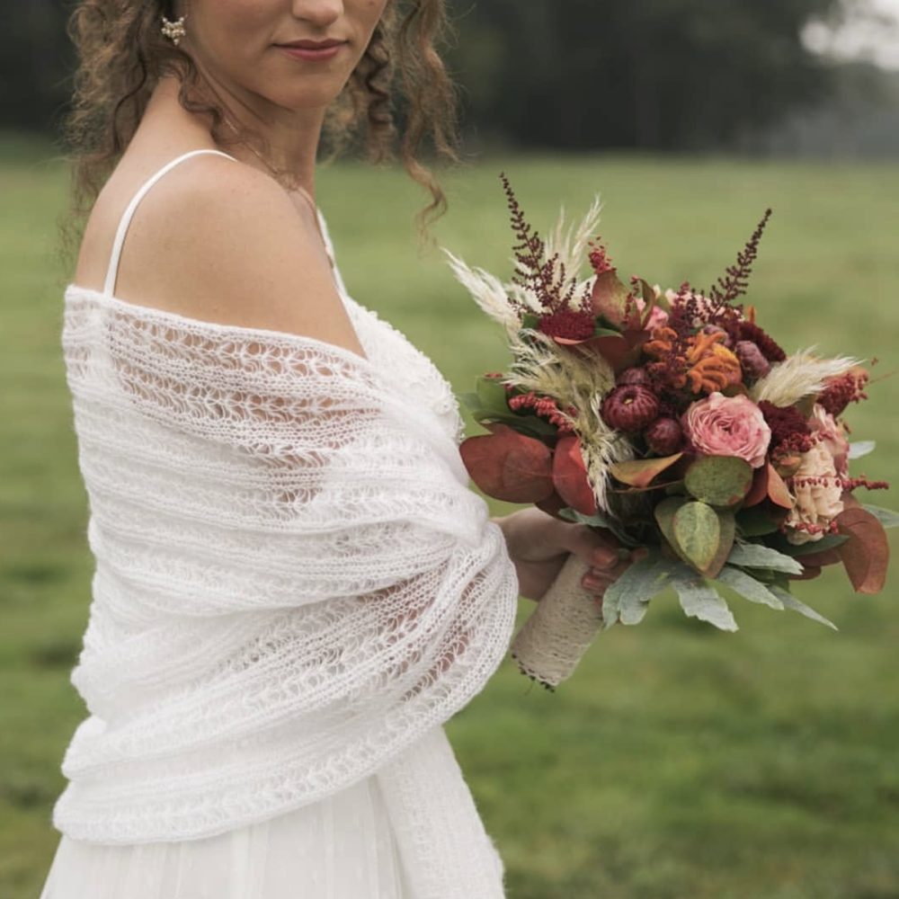 Ιβουάρ νυφική εσάρπα , από λεπτό απαλό μαλλινάκι! - Image 2