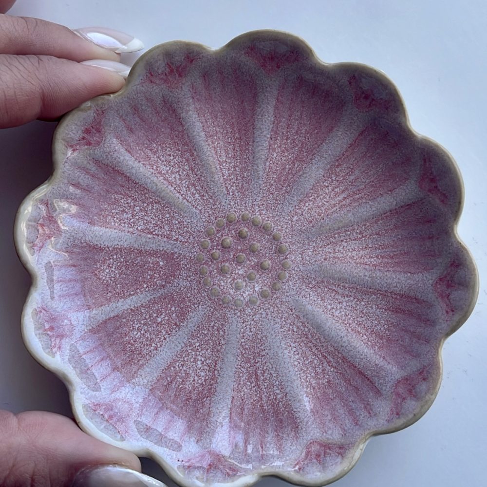 Κεραμικό πιατάκι για βέρες , σε ροζ παστέλ αποχρώσεις! - Image 2