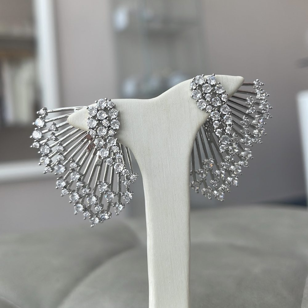 “Genders” σκουλαρίκια δυναμικού σχεδιασμού, επιχρυσωμένα με λαμπερά ζιργκόν! - Image 4