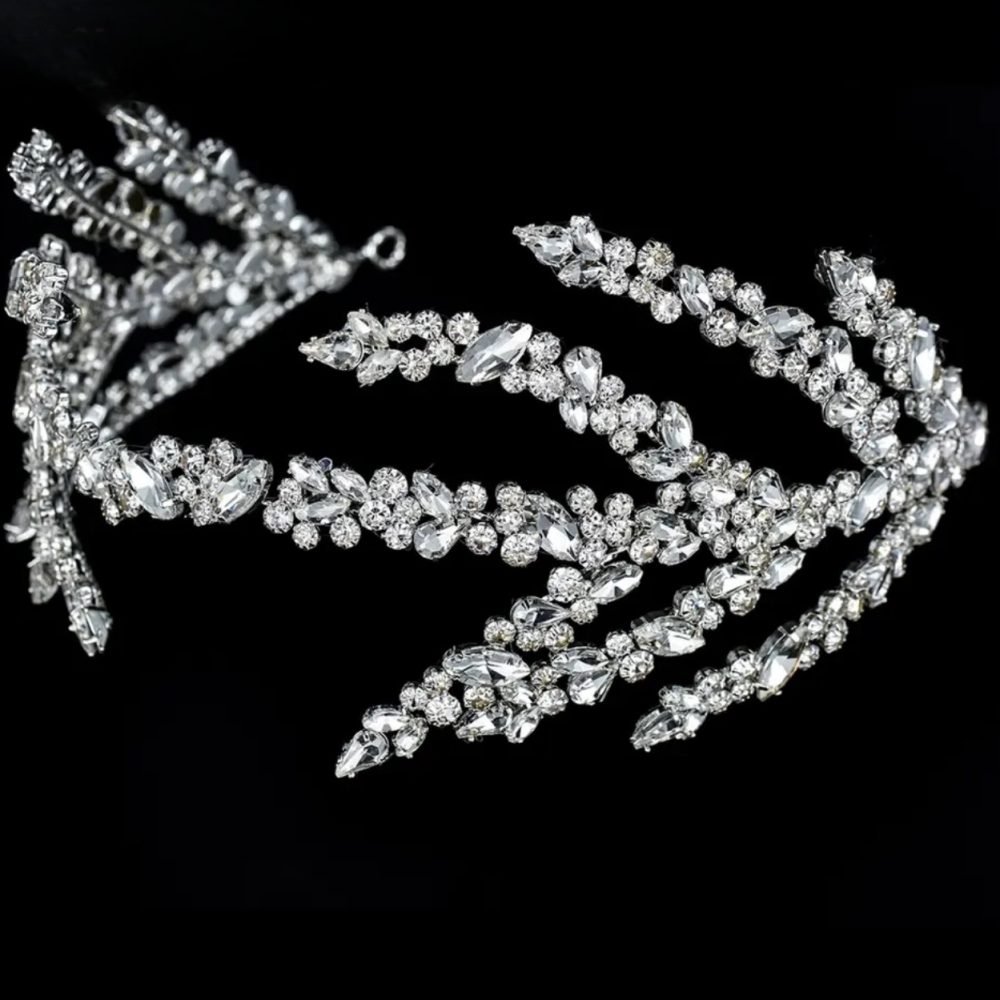 “Bella Dona” λαμπερό headpiece στολισμένο με διάφανα κρύσταλλα! - Image 5
