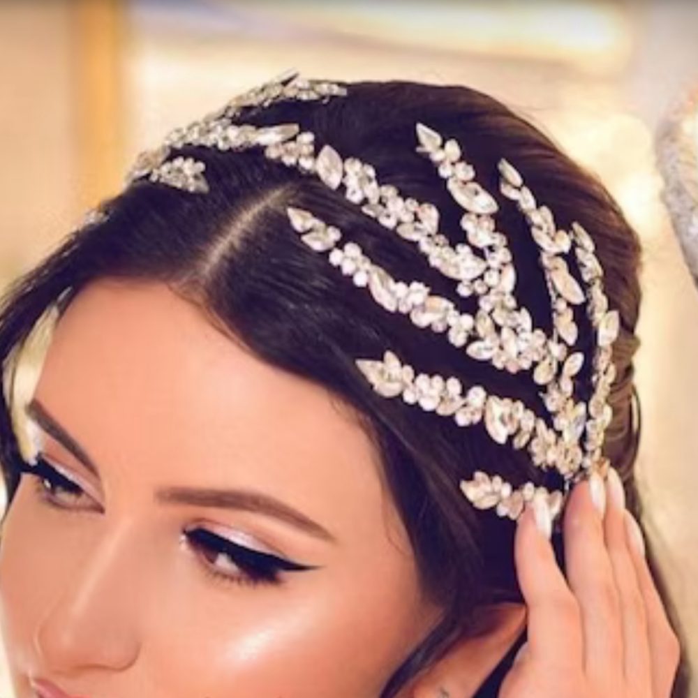 “Bella Dona” λαμπερό headpiece στολισμένο με διάφανα κρύσταλλα! - Image 3