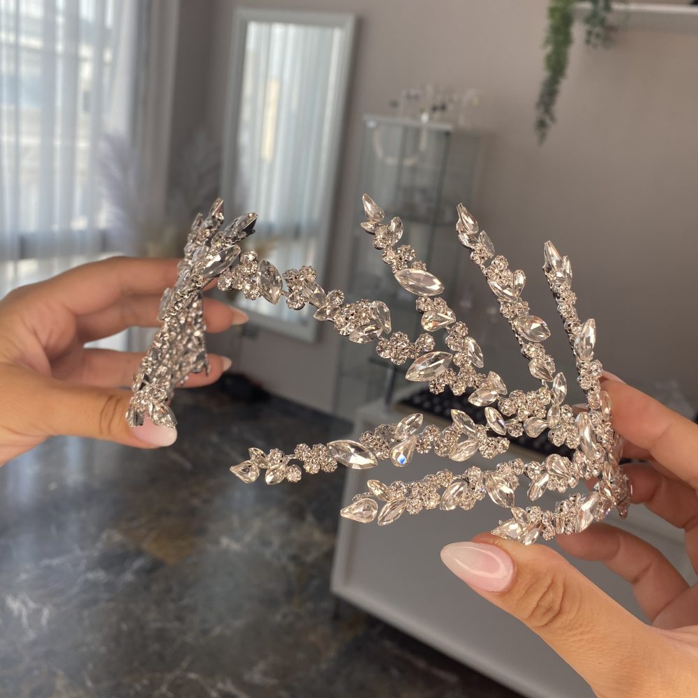 “Bella Dona” λαμπερό headpiece στολισμένο με διάφανα κρύσταλλα! - Image 3