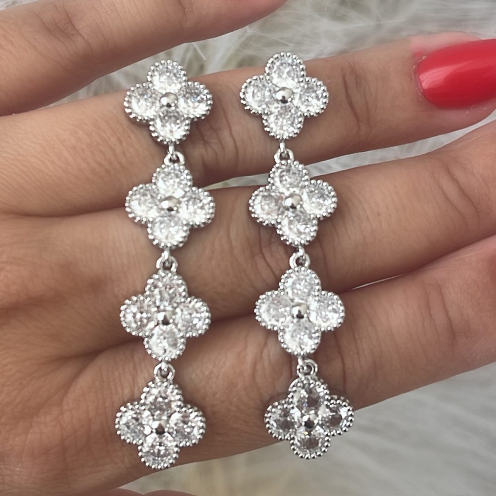 “Long & Sophisticated” faux bijou σκουλαρίκια με λαμπερά ζιργκόν!