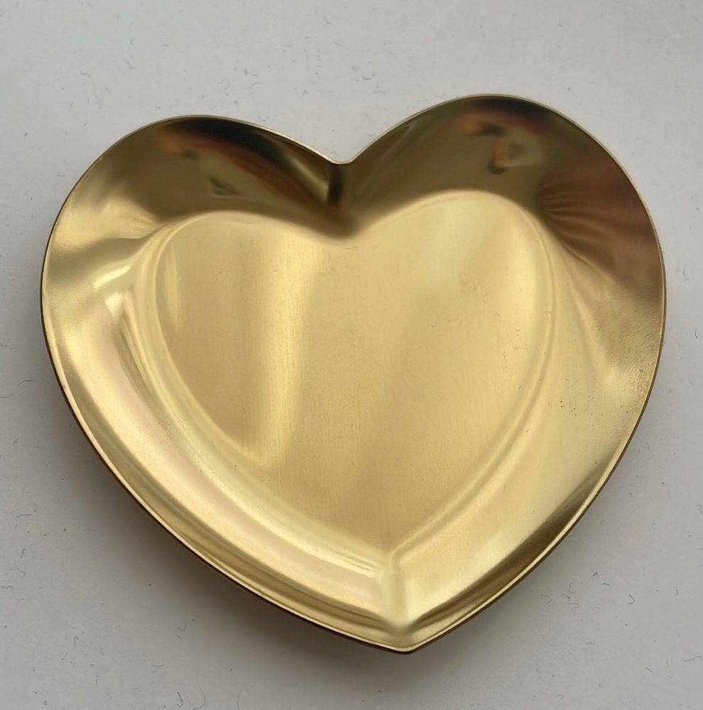 Πιατάκι για βέρες σε σχήμα καρδιάς ,  σε χρυσό! - Image 3