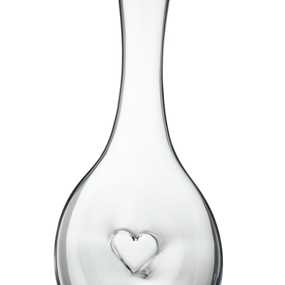 Γυάλινη Καράφα Γάμου με Καρδιά στη Μέση! Heart