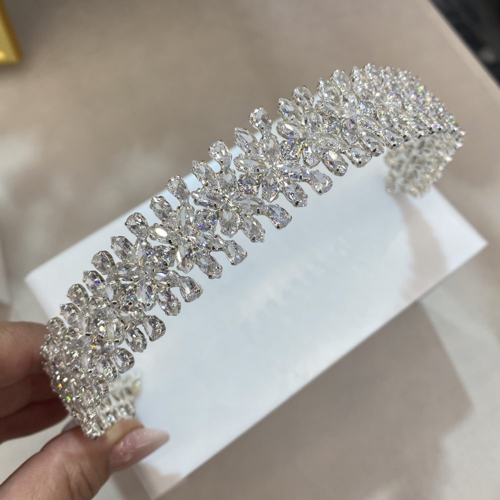 «Soft Waves» headpiece εκπληκτικής λάμψης! Με γνήσια κρύσταλλο ζιργκόν! - Image 4