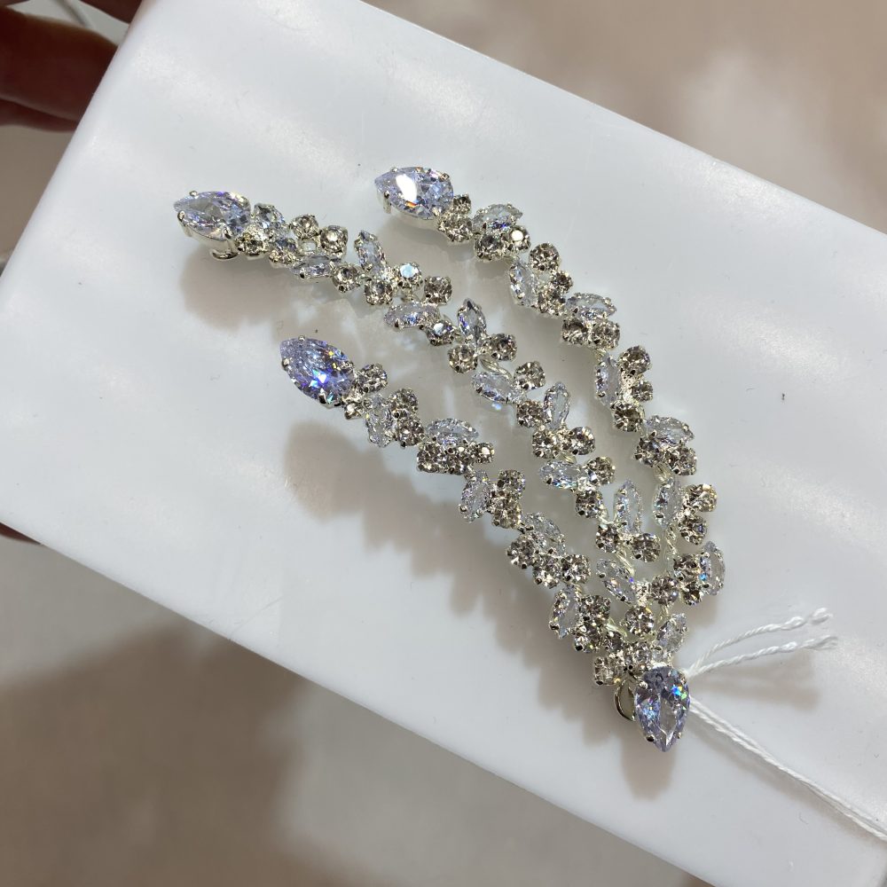 «Side Elegance» χτενάκι ιδανικό για το πλάι ή για να στολίσει το πιάσιμο του σινιόν! Με κορυφαίας καθαρότητας ζιργκόν! - Image 2