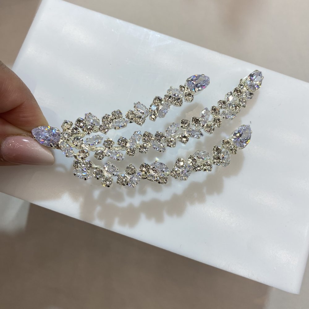 «Side Elegance» χτενάκι ιδανικό για το πλάι ή για να στολίσει το πιάσιμο του σινιόν! Με κορυφαίας καθαρότητας ζιργκόν! - Image 3