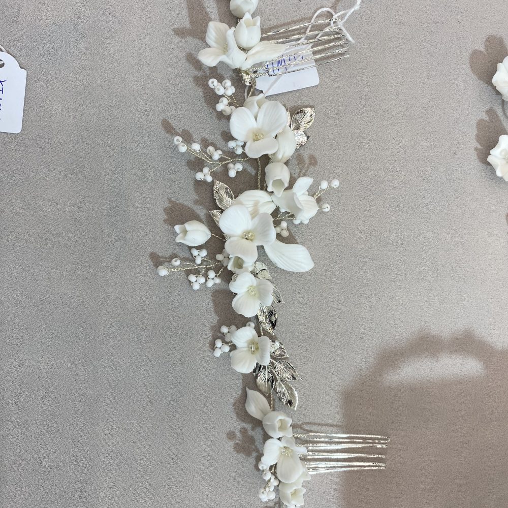 «Delicate vine» χειροποίητο χτενάκι για πιάσιμο μισά-μισά & για να τυλίξει ρομαντικά το σινιόν! - Image 2