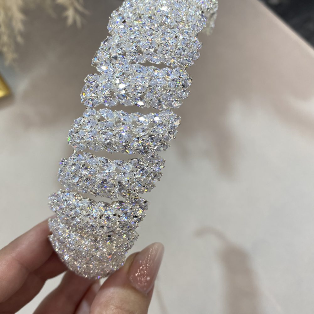 “Midnight spark” oversized στέκα με κρύσταλλα ζιργκόν! - Image 4