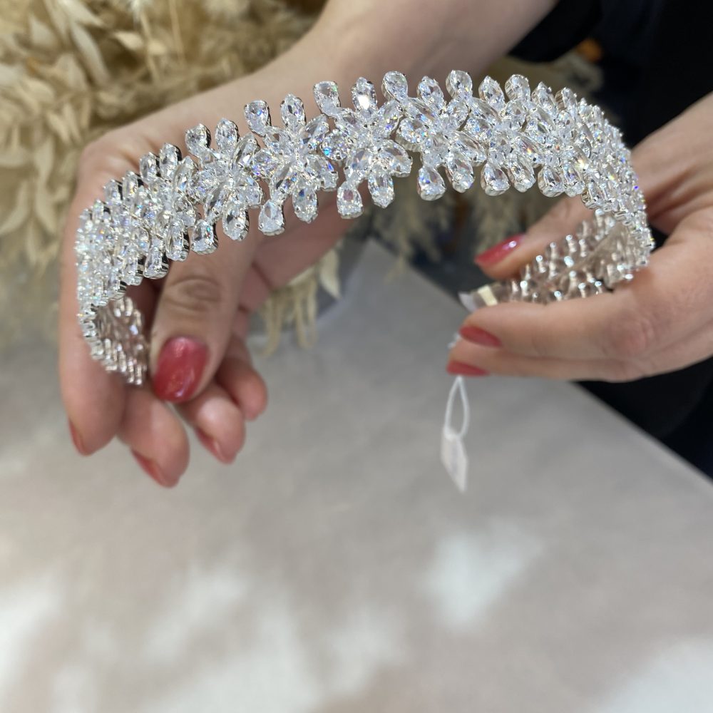 «Soft Waves» headpiece εκπληκτικής λάμψης! Με γνήσια κρύσταλλο ζιργκόν! - Image 3