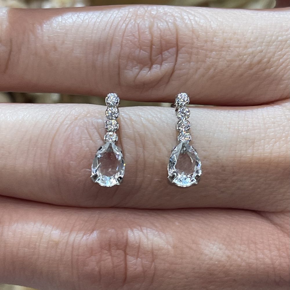 “Evnoia” κουκλίστικα διακριτικά σκουλαρίκια από ασήμι 925 με Swarovski! - Image 3