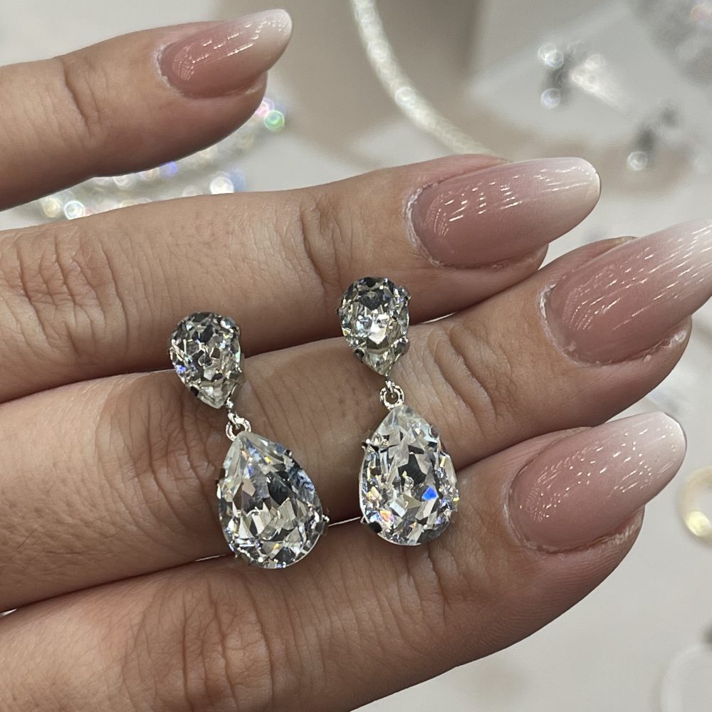 “Magnolia” Sterling Silver Long earrings!Απόλυτη καθαρότητα στη λάμψη, από την exclusive συλλογή μας! - Image 4