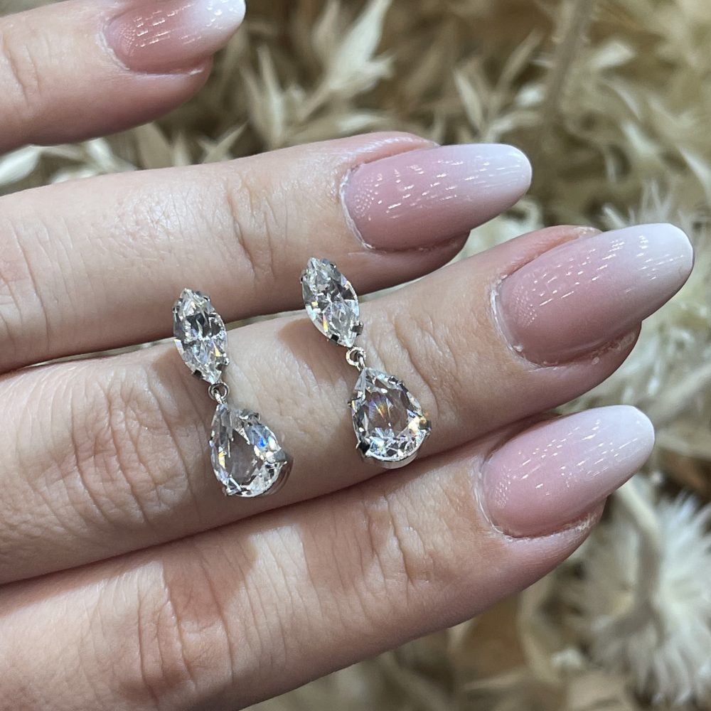 “Crystaldrops” ultra λαμπερά σκουλαρίκια •925 με Swarovski! Από την exclusive συλλογή μας! - Image 2