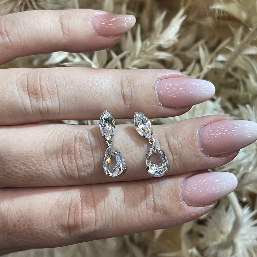 “Crystaldrops” ultra λαμπερά σκουλαρίκια •925 με Swarovski! Από την exclusive συλλογή μας! - Image 3