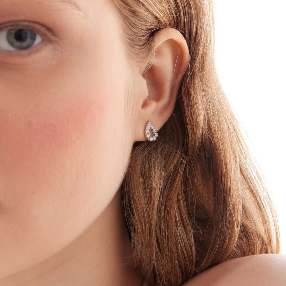 «Cute studs» σταθερά σκουλαρίκια, με riviere κρύσταλλα swarovski!