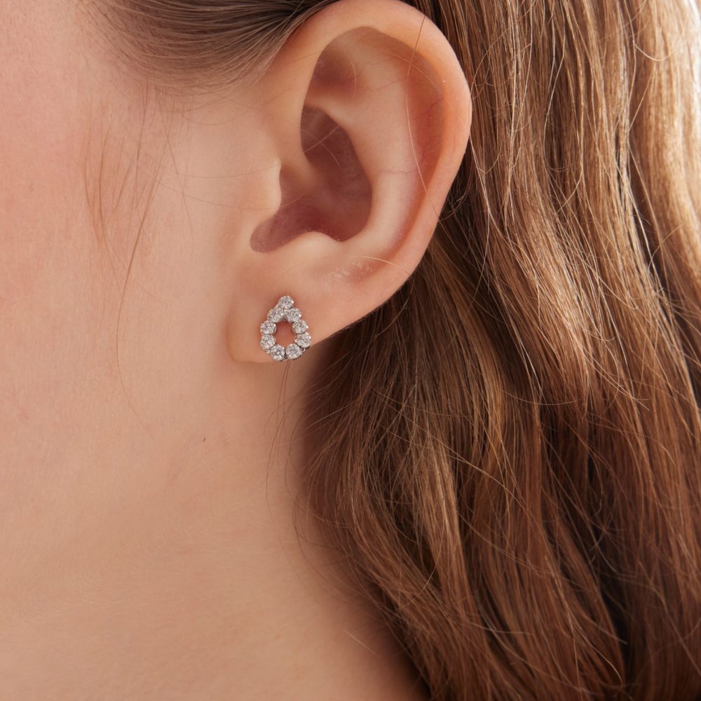 «Cute studs» σταθερά σκουλαρίκια, με riviere κρύσταλλα swarovski! - Image 2
