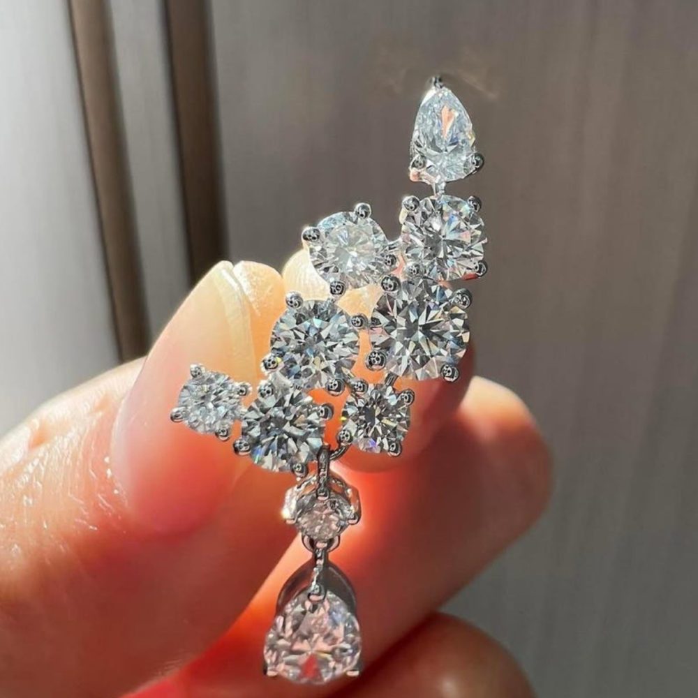 “Avatars” λαμπερά earclimber σκουλαρίκια με γνήσια κρύσταλλα ζιργκόν! - Image 3