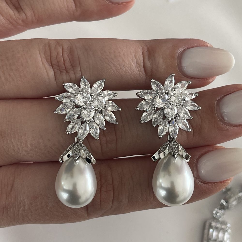 «Mobley» πανέμορφα statement σκουλαρίκια! Με πέρλα & ζιργκόν κορυφαίας ποιότητας! - Image 4