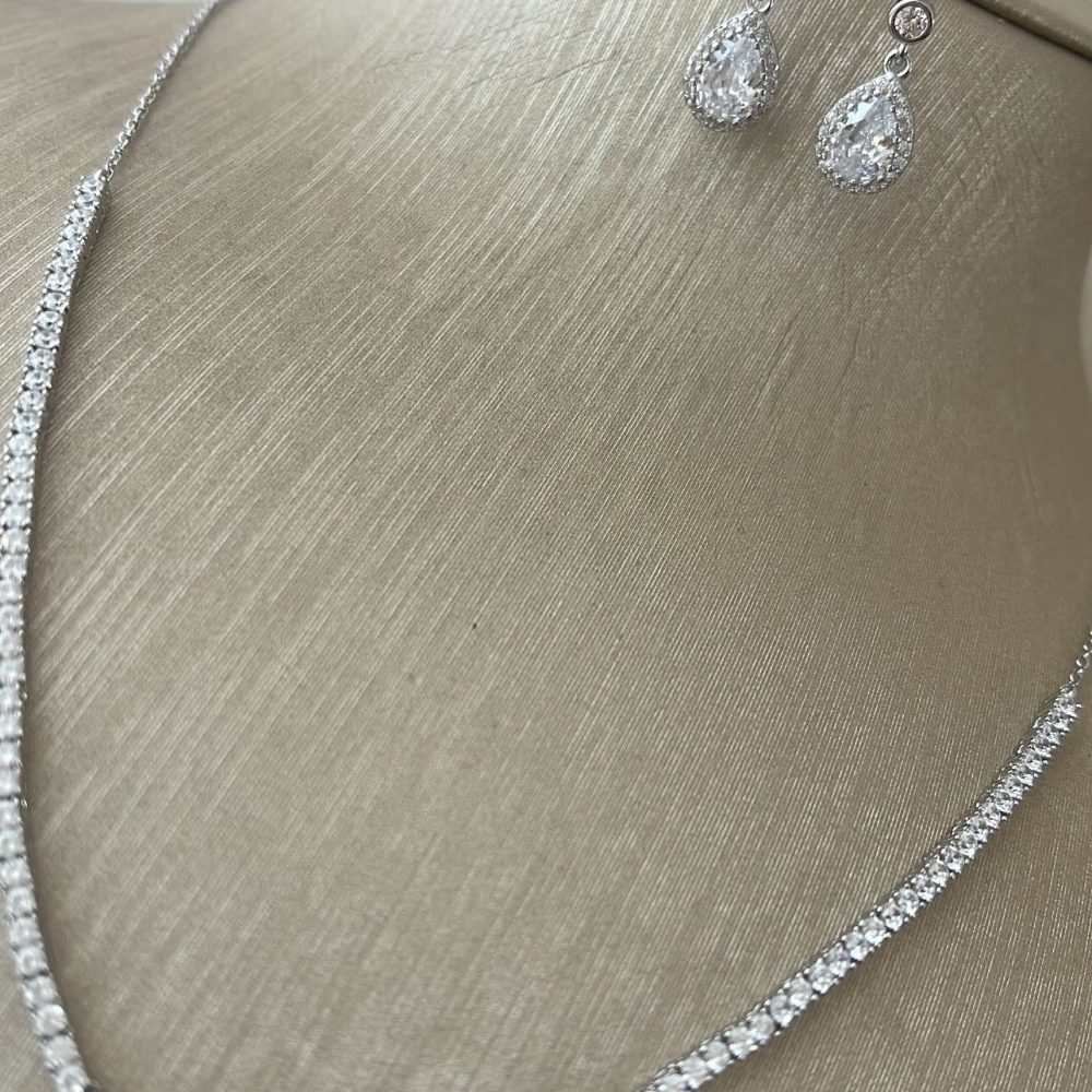 “Vinceza” σετ διαχρονικής αισθητικής , από επιπλατινομένο ασήμι 925• και ζιργκόν! - Image 3