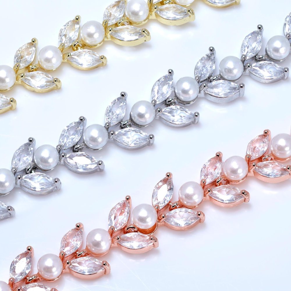 «Liebe» ροζ χρυσό βραχιόλι που συνδυάζει ζιργκόν & πέρλες! - Image 4