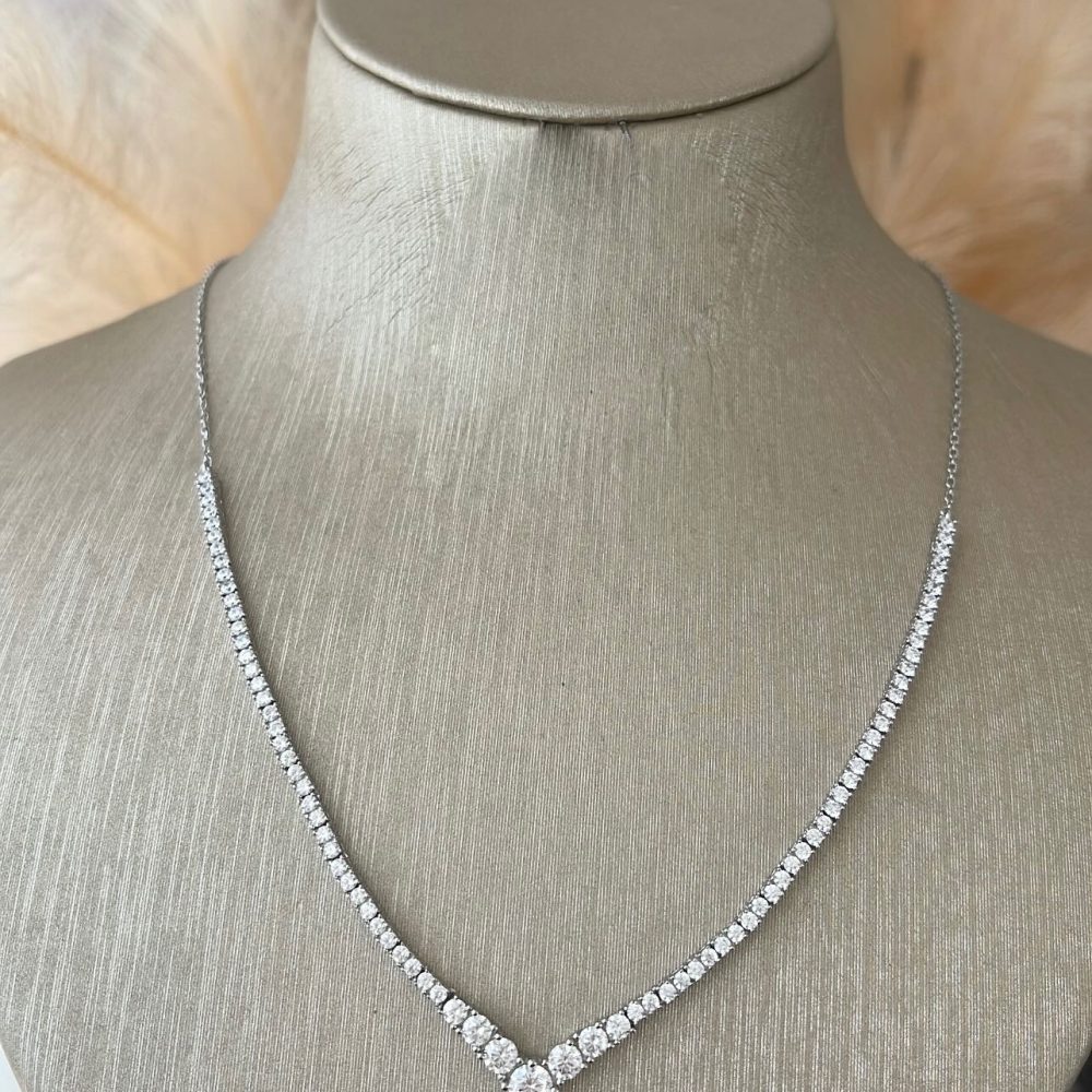 “Vinceza” κολιέ διαχρονικής αισθητικής , από επιπλατινομένο ασήμι 925• και ζιργκόν! - Image 2